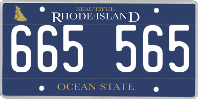 RI license plate 665565