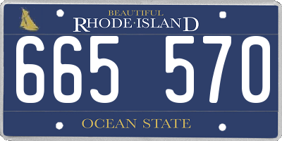 RI license plate 665570
