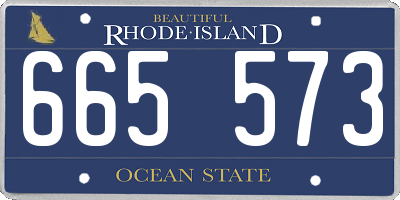 RI license plate 665573