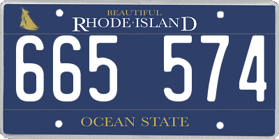 RI license plate 665574