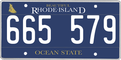 RI license plate 665579