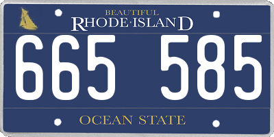 RI license plate 665585