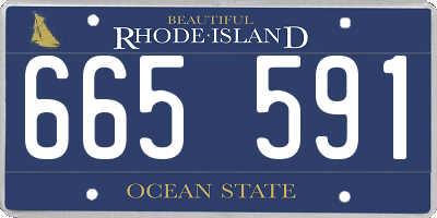 RI license plate 665591