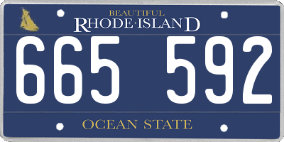 RI license plate 665592