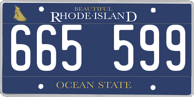 RI license plate 665599