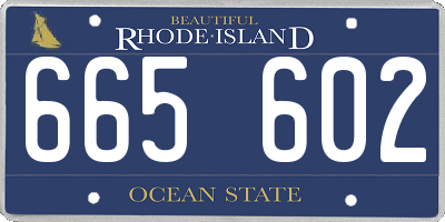 RI license plate 665602