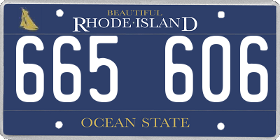 RI license plate 665606
