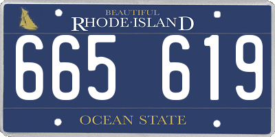 RI license plate 665619