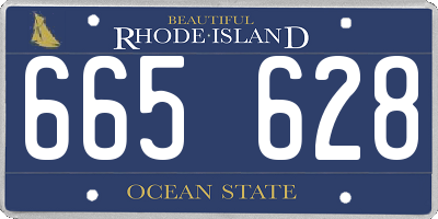 RI license plate 665628