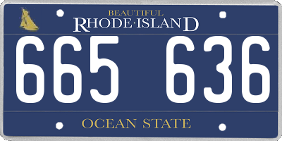 RI license plate 665636