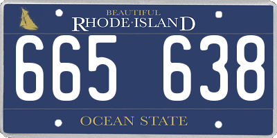 RI license plate 665638