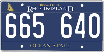 RI license plate 665640