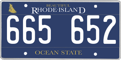 RI license plate 665652