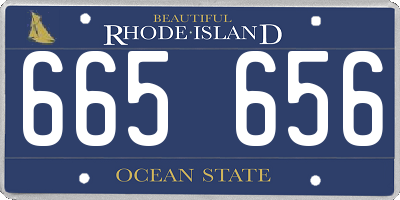 RI license plate 665656