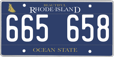 RI license plate 665658
