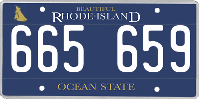 RI license plate 665659
