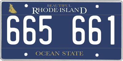 RI license plate 665661