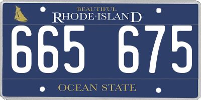 RI license plate 665675
