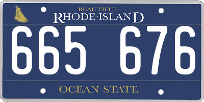 RI license plate 665676