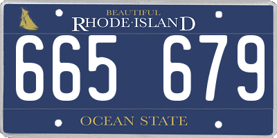 RI license plate 665679
