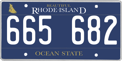 RI license plate 665682