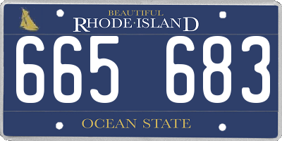 RI license plate 665683