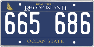 RI license plate 665686