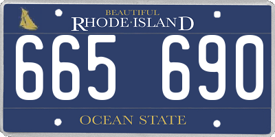RI license plate 665690