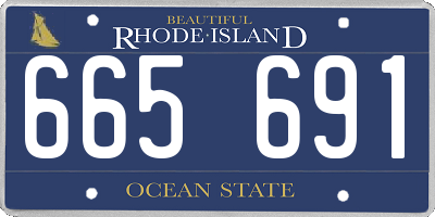 RI license plate 665691
