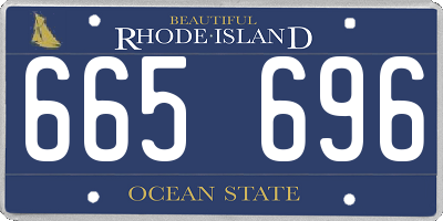 RI license plate 665696