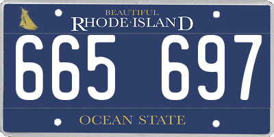 RI license plate 665697