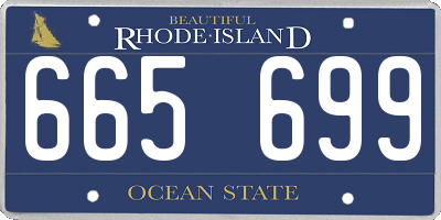 RI license plate 665699