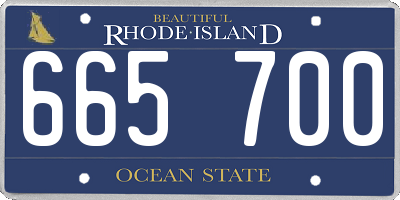 RI license plate 665700