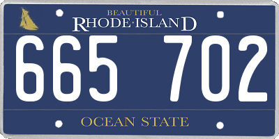 RI license plate 665702