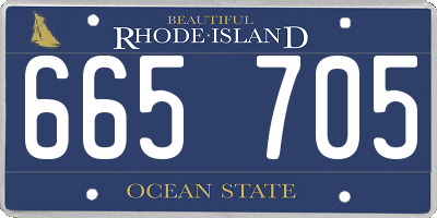 RI license plate 665705