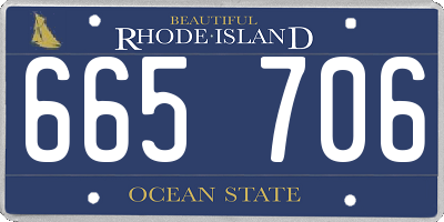 RI license plate 665706