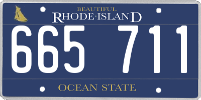 RI license plate 665711
