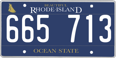 RI license plate 665713