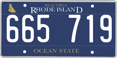RI license plate 665719
