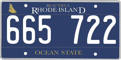 RI license plate 665722