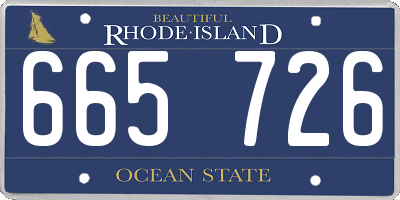 RI license plate 665726