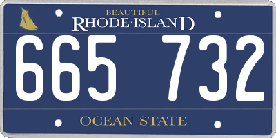 RI license plate 665732