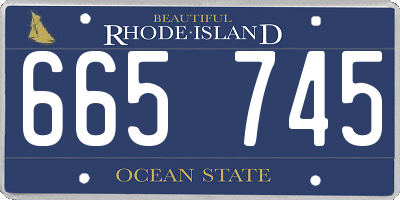 RI license plate 665745