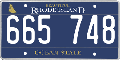 RI license plate 665748