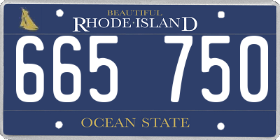 RI license plate 665750