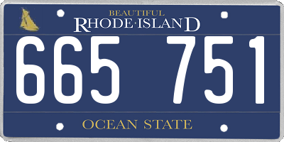 RI license plate 665751