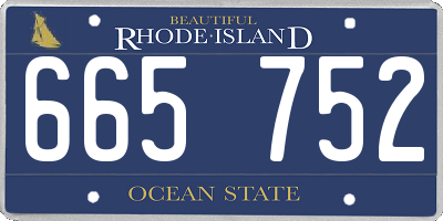 RI license plate 665752