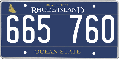 RI license plate 665760