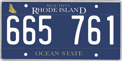 RI license plate 665761