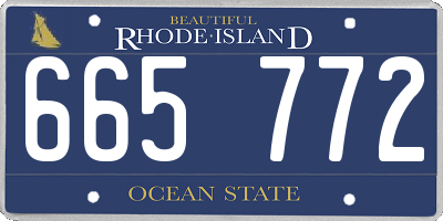 RI license plate 665772